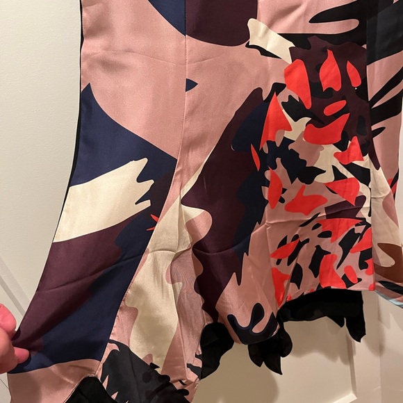 Pink Silk Midi Skirt size 6 Designer Juan Carlos Obando - Picture 2 of 9